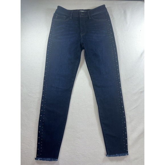 KanCan Denim - KanCan Studded Raw Hem Skinny Jeans Style# KC7134D Women’s Size 28
